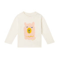 Stella Mccartney - Baby Girl Long Sleeve Tee With Lama Print