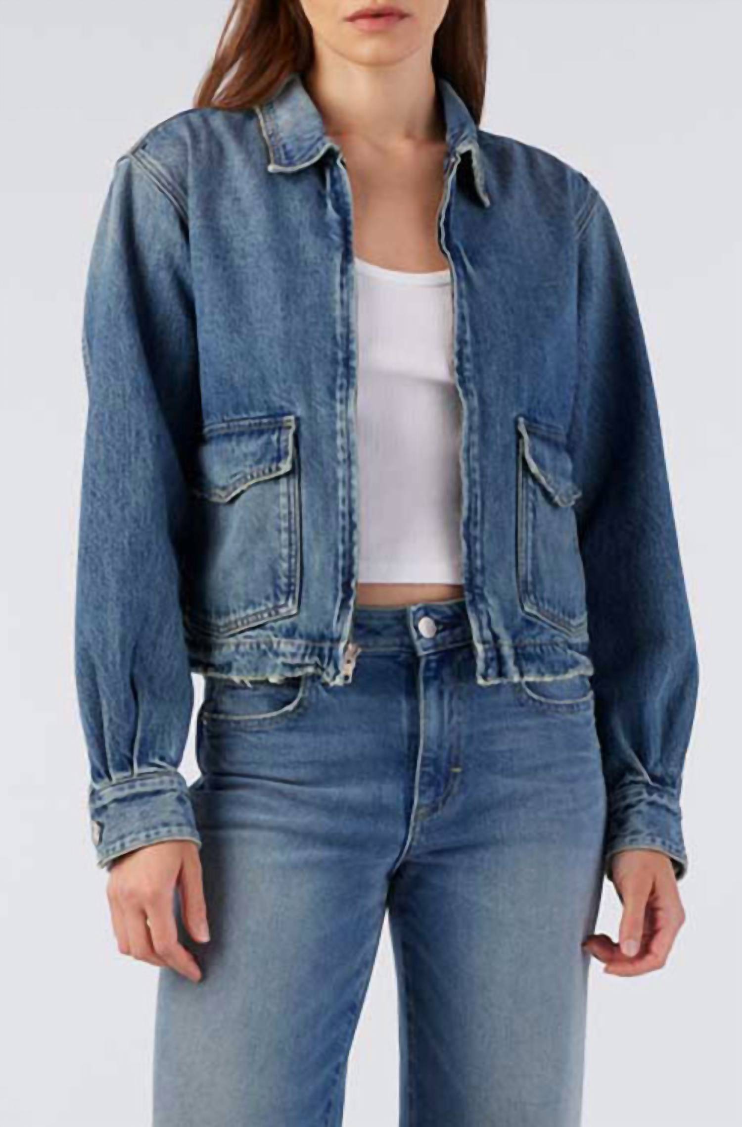 Amo - Sally Boxy Fit Denim Jacket