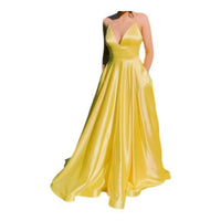 Sherri Hill Spaghetti Strap Prom Dress in yellow - women's dress