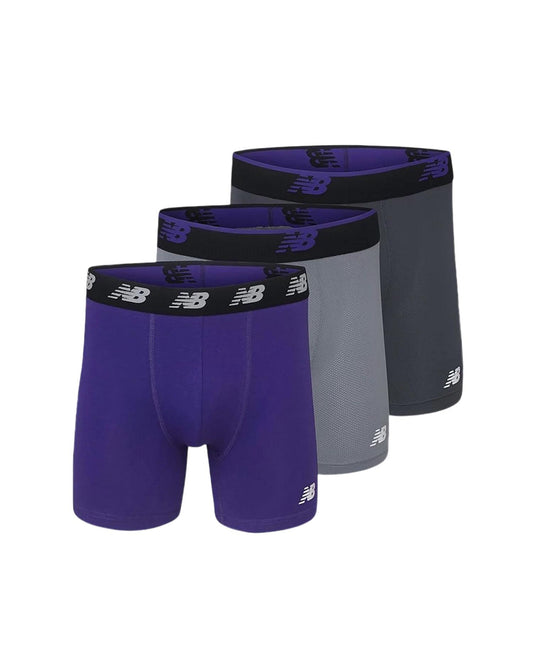 New Balance - Men's 3-Pack Athletic Mesh Boxer Briefs