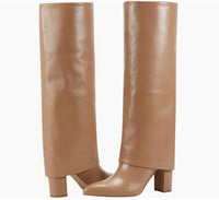 Marc Fisher - Women's Foldover Pointed Toe Tall Leather Boots