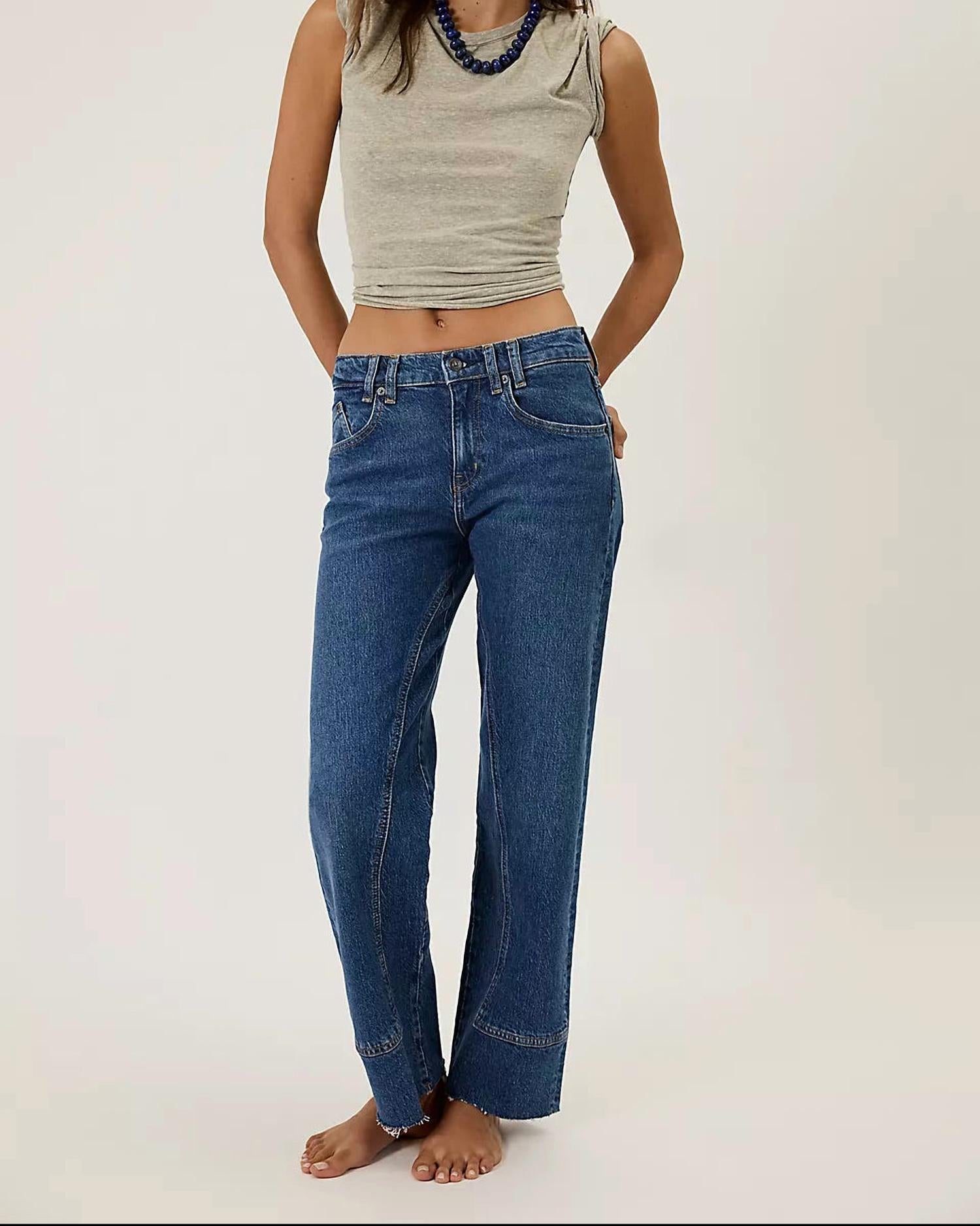 Free People - Risk Taker Mid-rise Jeans