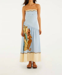 Farm Rio - Souvenir Mixed Scarf Maxi Dress