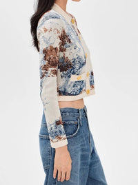 L'Agence - Osiris Jacquard Collared Cardigan