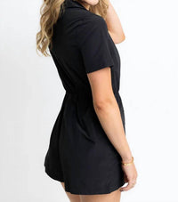 Karlie - Women's Solid Pocket Clinch Waist Romper
