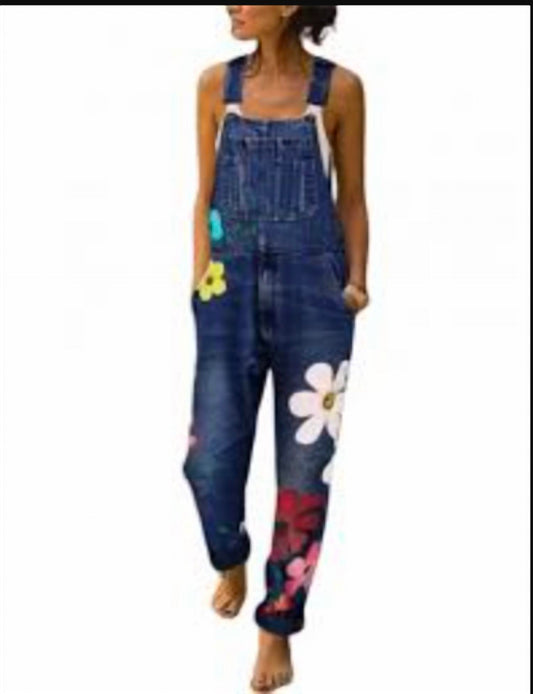 Catalyst Boutique - Women's Casual Denim Overall Jumpsuit