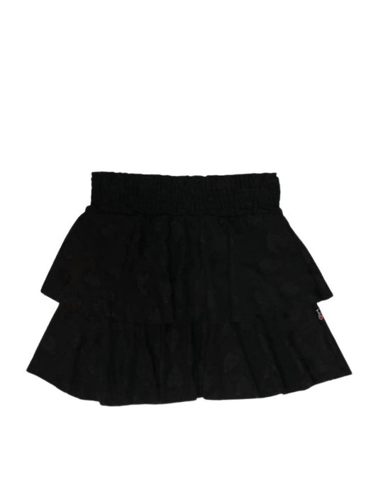 Tier Skirt with Knit Hearts