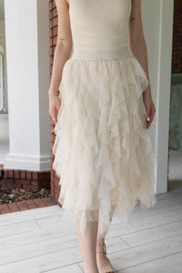Gigio - Whimsical Dreams Ruffle Tulle Midi Skirt