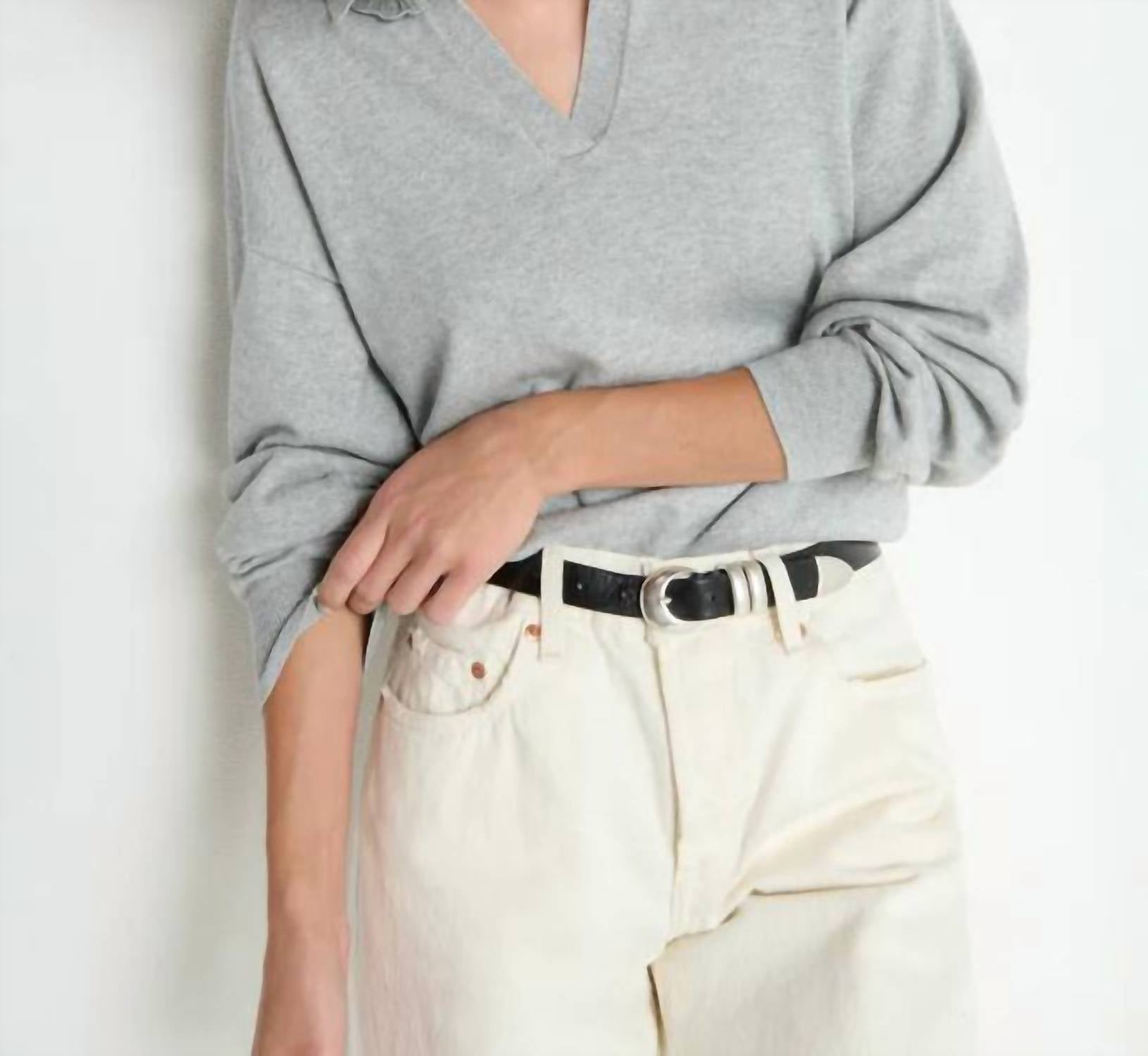 Nation LTD Winona Sweater in heather grey 1 - women's sweater - view 11