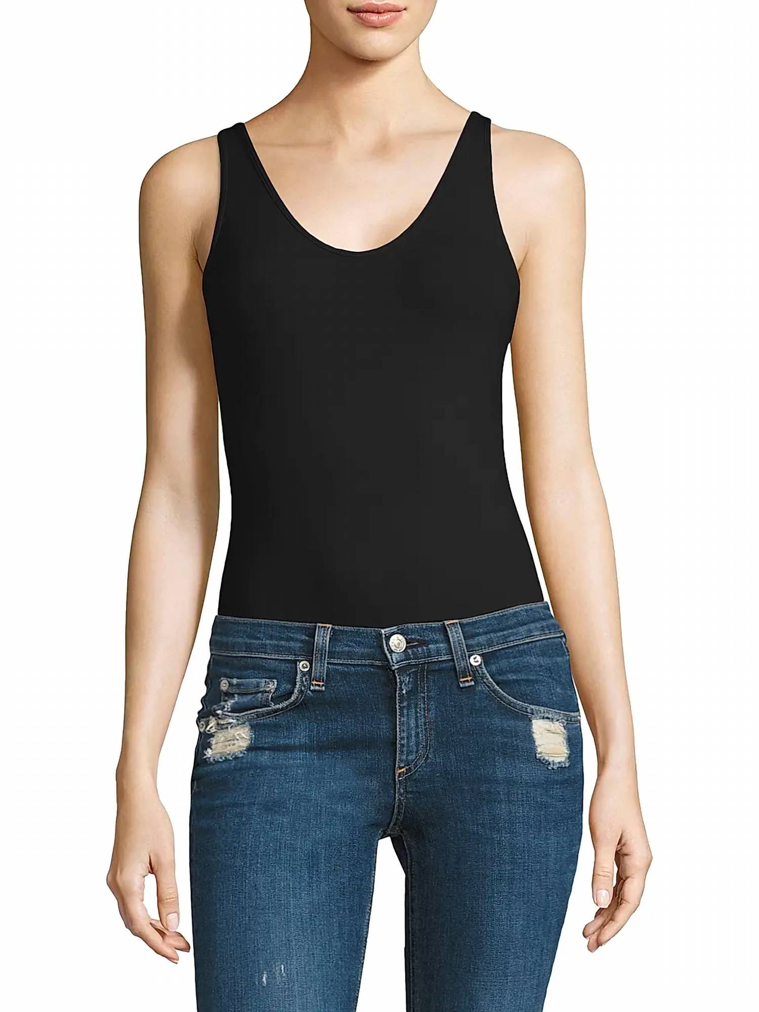 Atm - V-neck Tank Bodysuit