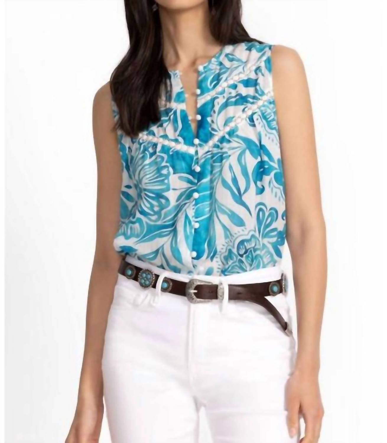 Johnny Was TANK BLOUSE in bethany - women's tank top - alternate view
