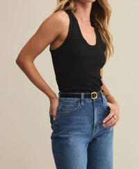 Z Supply Sirena Rib Tank Top in black 3 - women's tank top - view 5