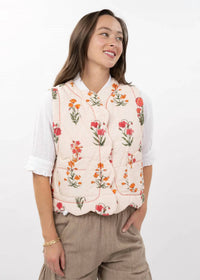 Ivy Jane - Mikayla Chic Quilted Floral Vest