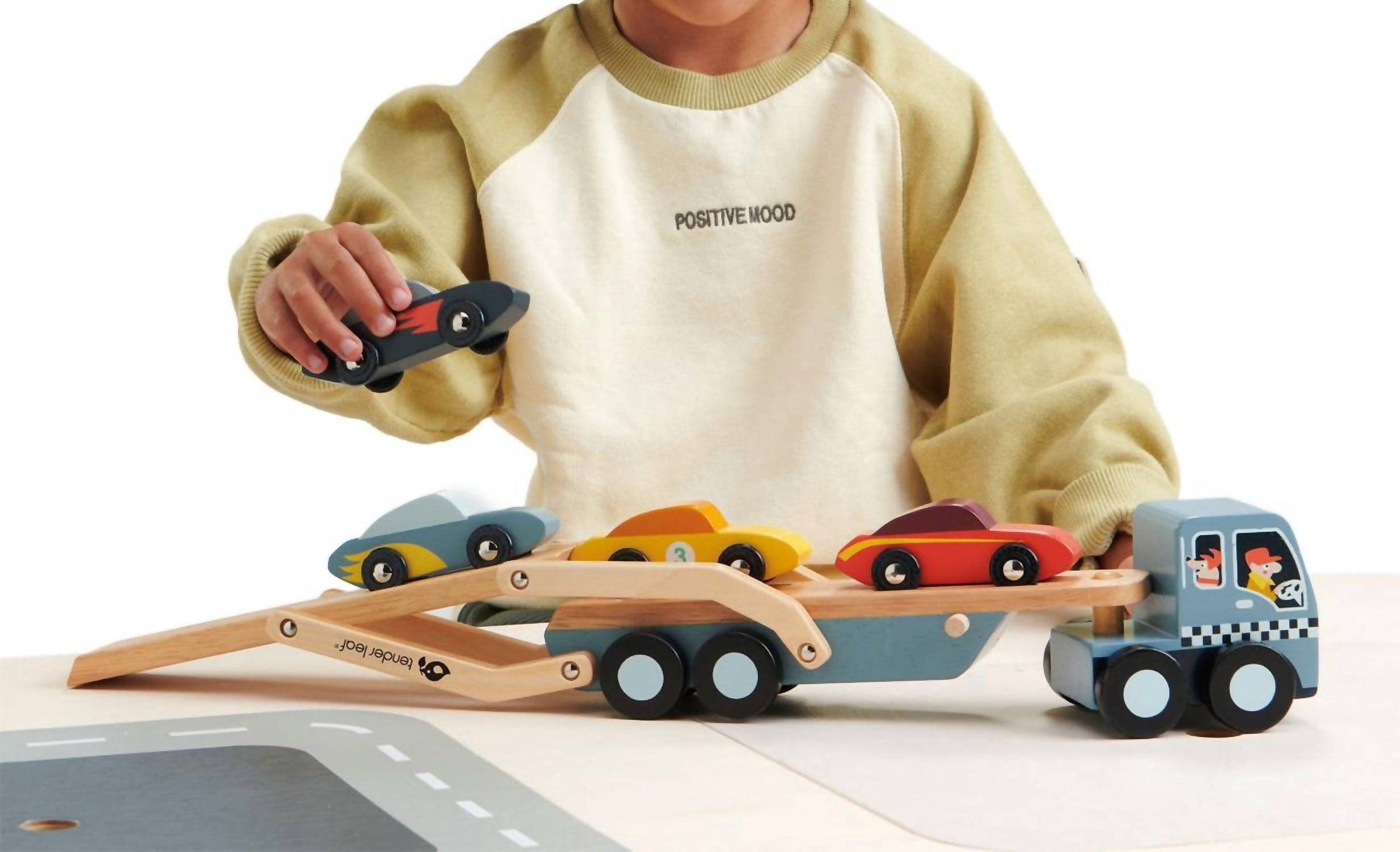 Tender Leaf Toys - Wooden Car Transporter
