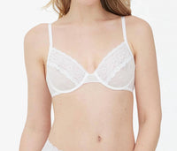 Skarlett Blue Dare Dot Plunge Unlined Bra in white - women's intimate