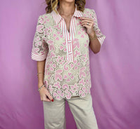 Voy - Women's The Blushing Belle Lace Blouse