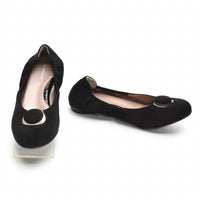 Beautifeel Women's Mary Ballerina Flats in black suede - women's flats - view 4