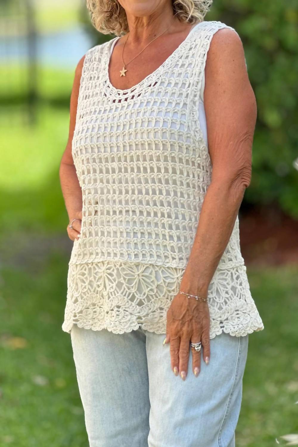 Coco + Carmen - Paula Crochet Tank Top