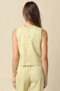 Olivaceous - Women's Sleeveless Tank and Wide-Leg Pants Lounge Set