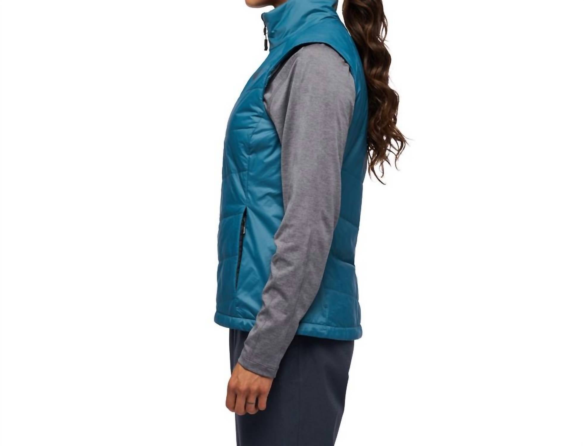 Black Diamond Women's Solution Vest in creek blue - women's jacket - alternate view
