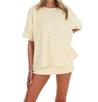 Le Lis - Women's According To You Stripe Two Piece Set
