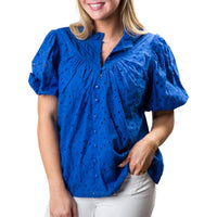 Top It Off - Tonya Eyelet Top
