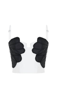 Patbo - Taffeta Bloom Cropped Top