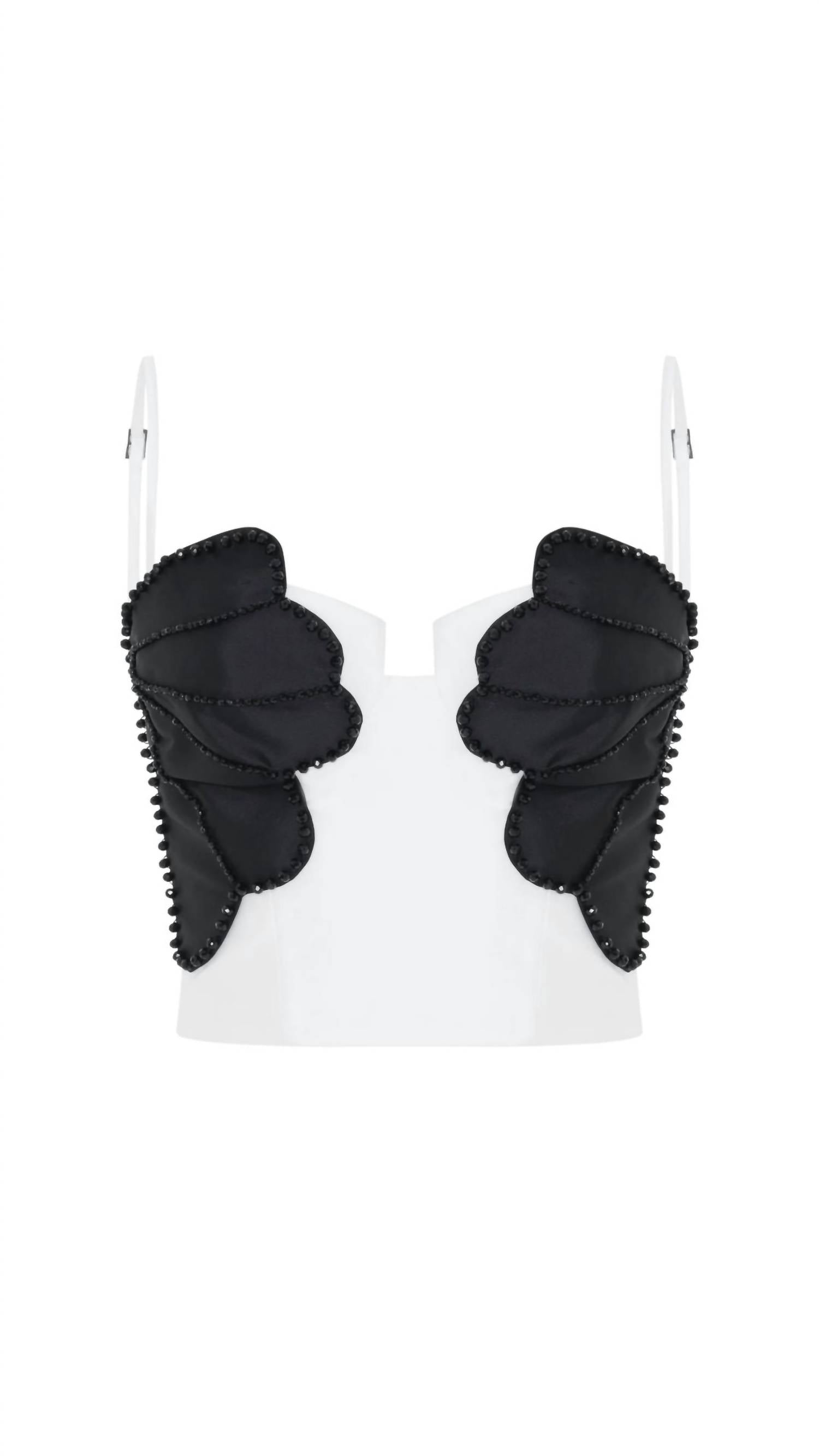 Patbo - Taffeta Bloom Cropped Top