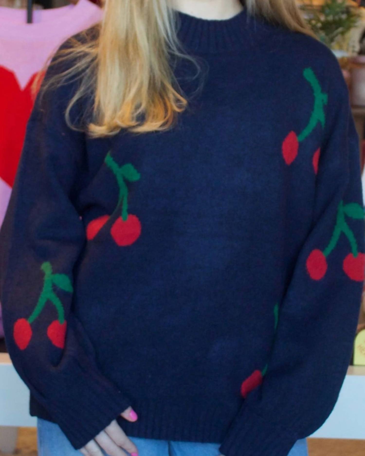 By Together - Cherry Crewneck Sweater