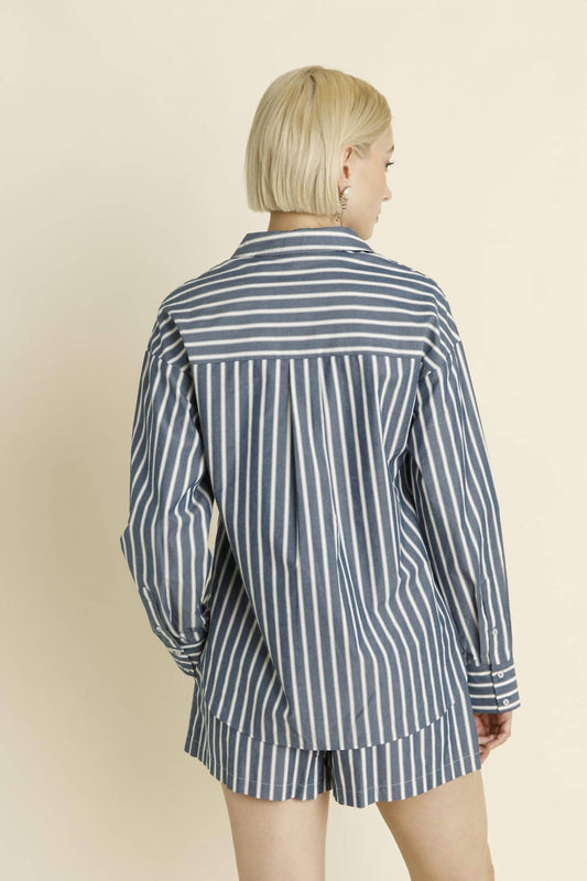 Aureum - Palmer Button Down Shirt And Short Set