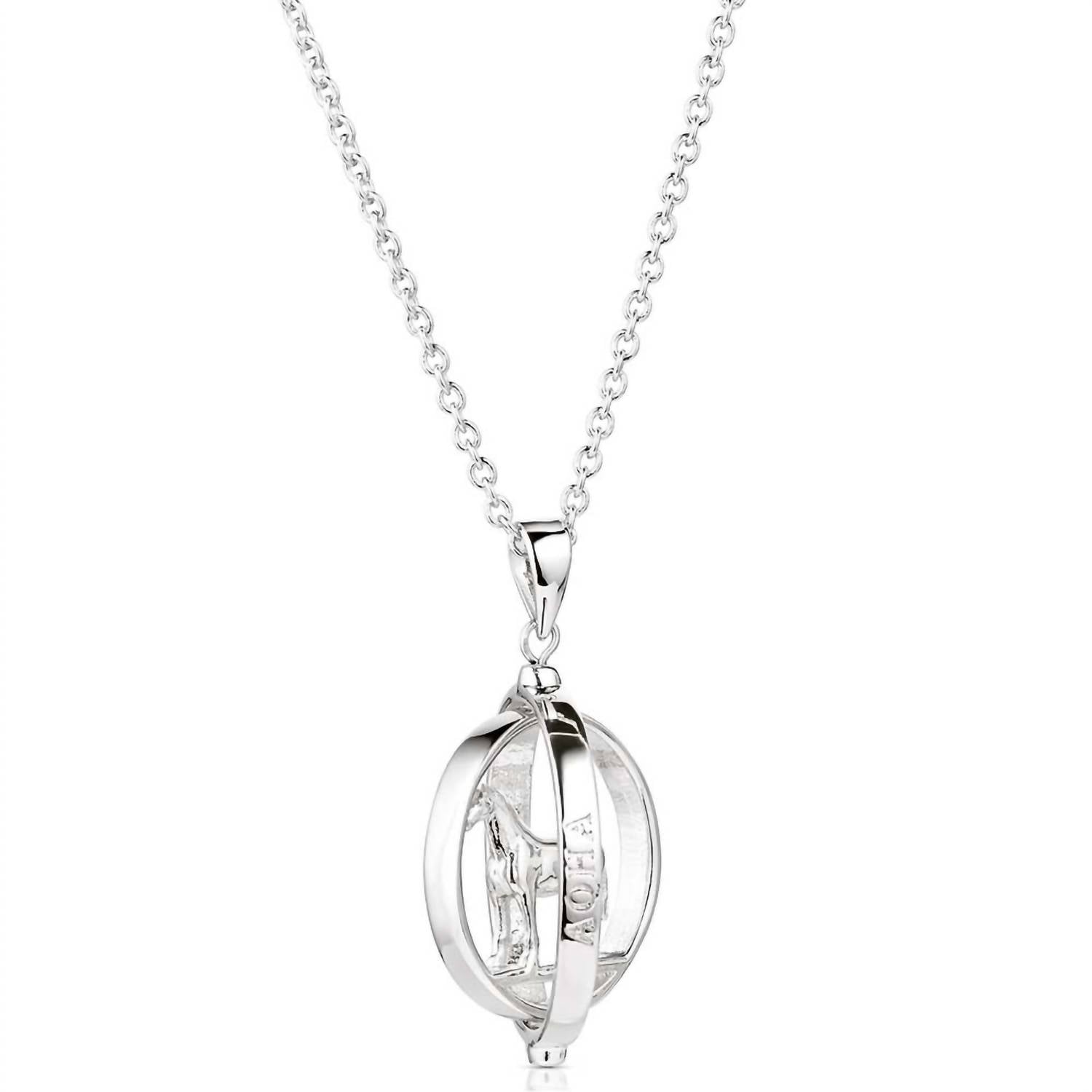 Montana Silversmiths Women's Horses Of The World Necklace in silver - women's jewelry - detail view