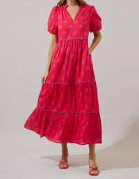 Sugarlips - Delmas Floral Renley Tiered Maxi Dress