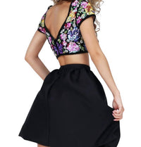 Sherri Hill - Two-Piece Sequined Crop Top