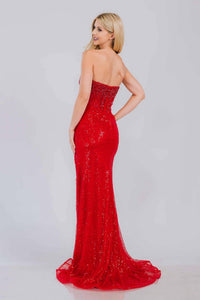 Amelia Couture - Sweetheart Neckline Strapless Dress