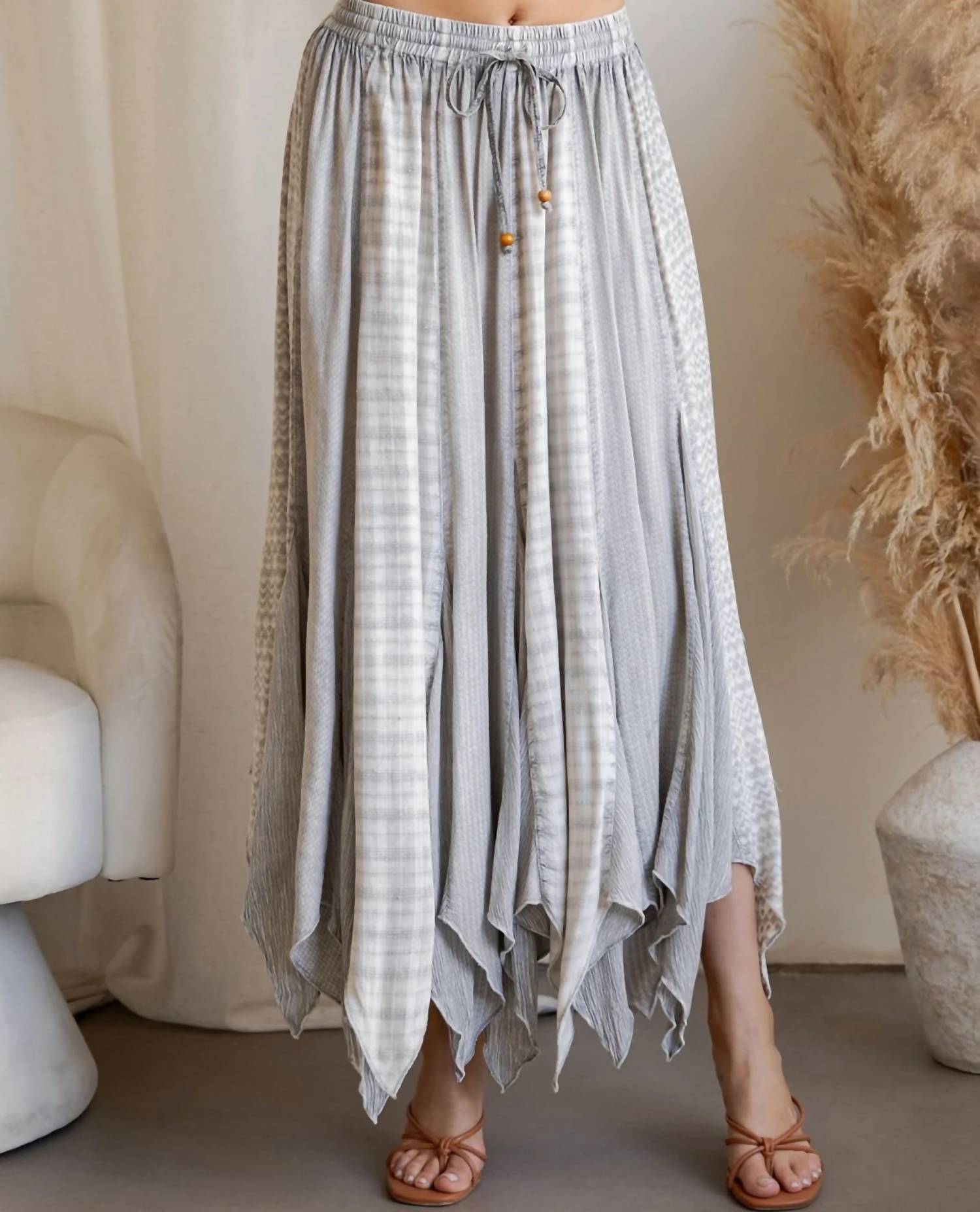 Young Threads - Boho Handkerchief Maxi Skirt