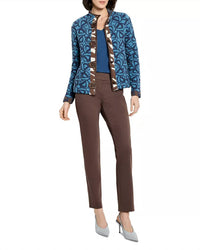 Nic + Zoe - Quilted Faux Leather Trim Jacket