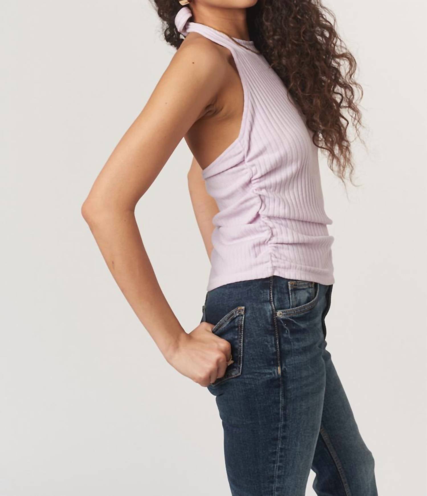 Project Social T - After the Rain Rib Halter Top