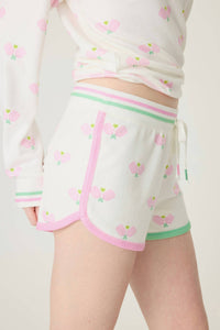 PJ Salvage Pickleball Courtside Shorts in ivory - women's shorts - alternate view