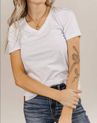 Ampersand Ave - Lilac V Neck Tee