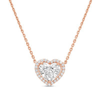 Diana M Jewels - Women's Heart Lab-Grown Diamond Pendant Necklace (3.00 Ct) - Signature