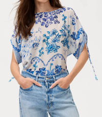 Johnny Was - RUCHED SLEEVE BLOUSE
