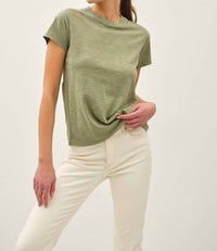 Be Cool - Leona Classic Cut Acid Wash Cotton Tee