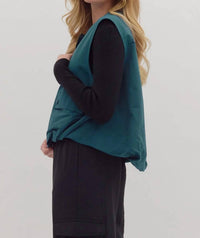 Entro - Solid sleeveless zip-up vest