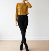 Peach Love - Long Sleeve Crop Top
