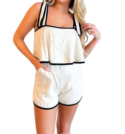 Lalavon - Self Tie Romper