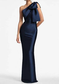 Sachin & Babi - Bonnie One Shoulder Bow Column Gown