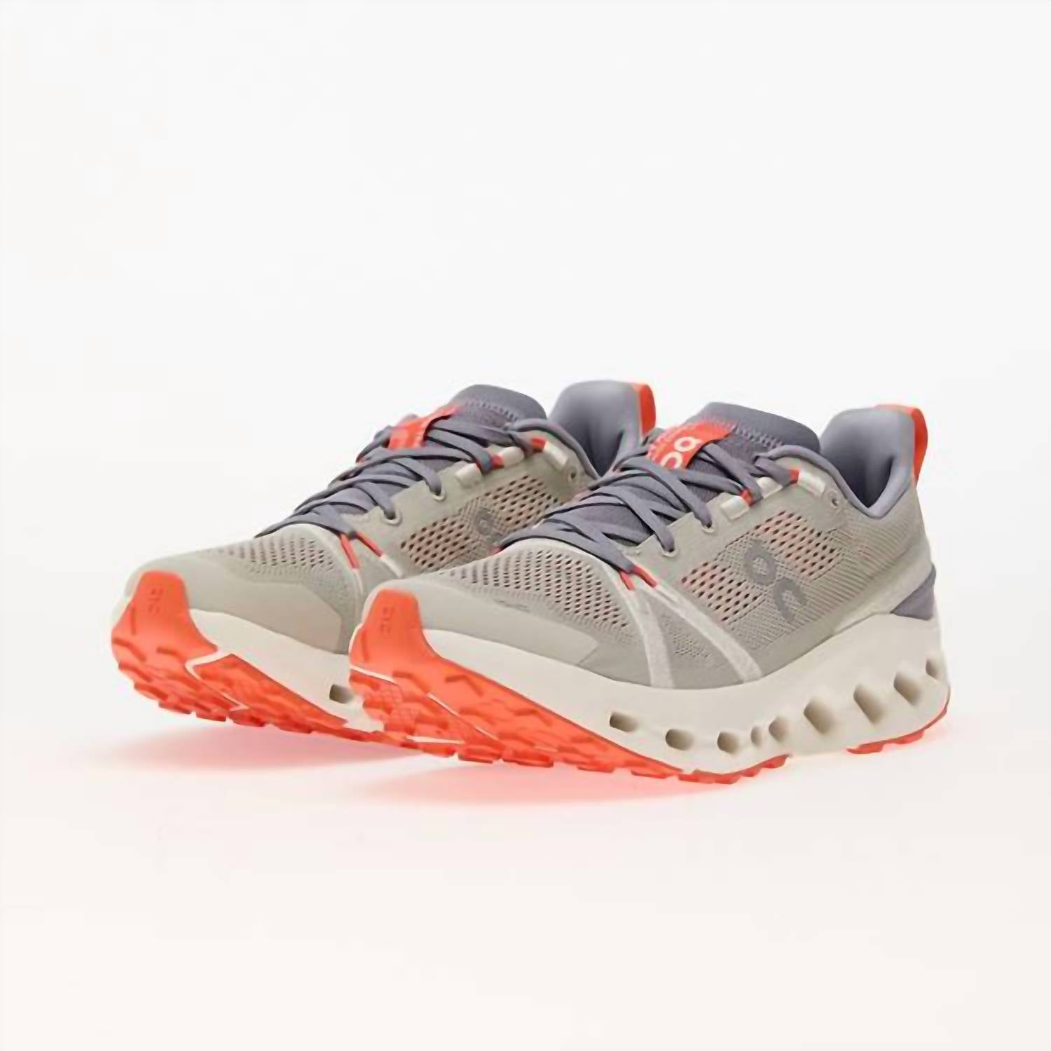 On Women's Cloudsurfer Trail Running Shoes in fossil ivory - women's shoe - alternate view