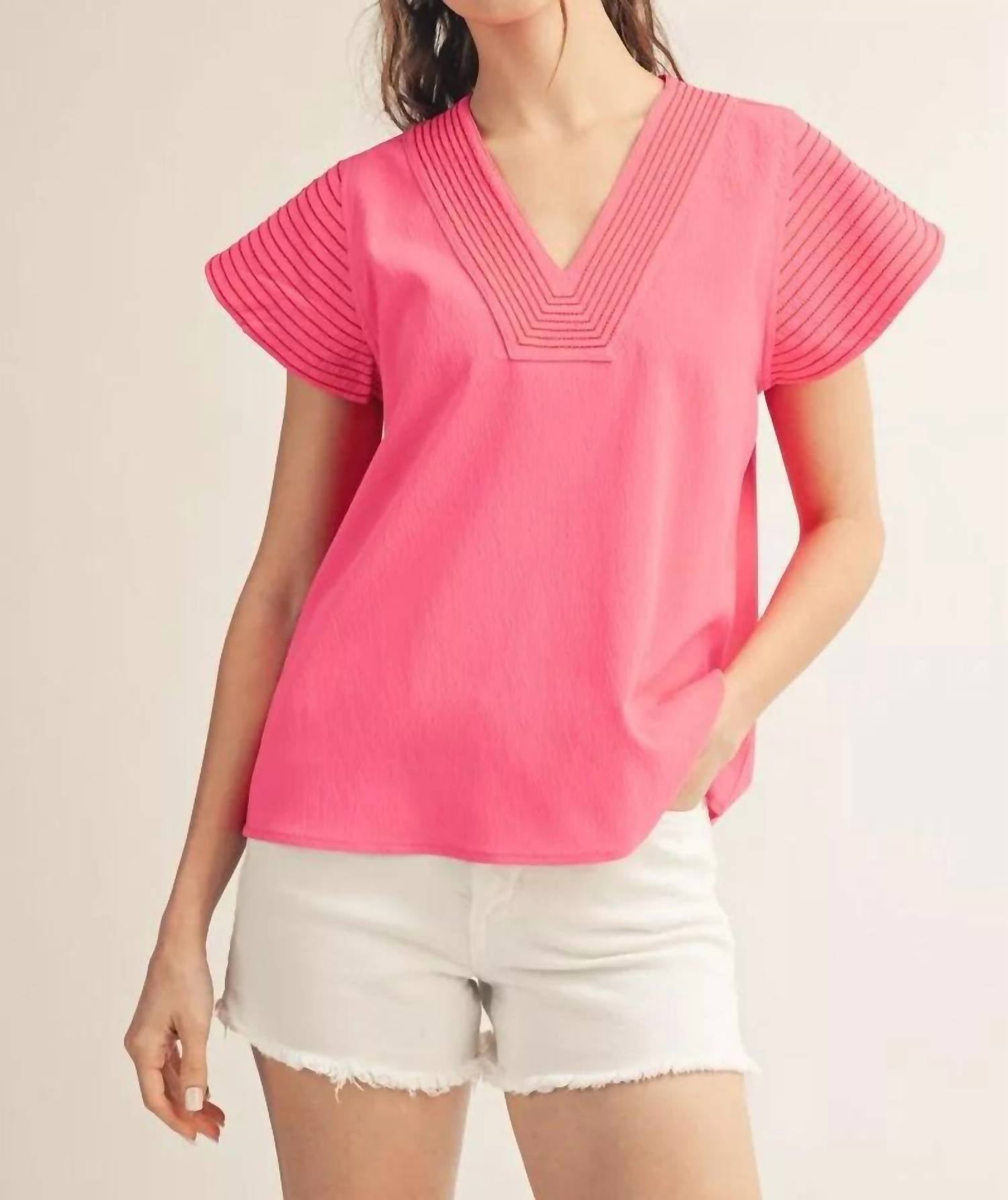 Jodifl Women's Slow Down Top in baby pink - women's shirt
