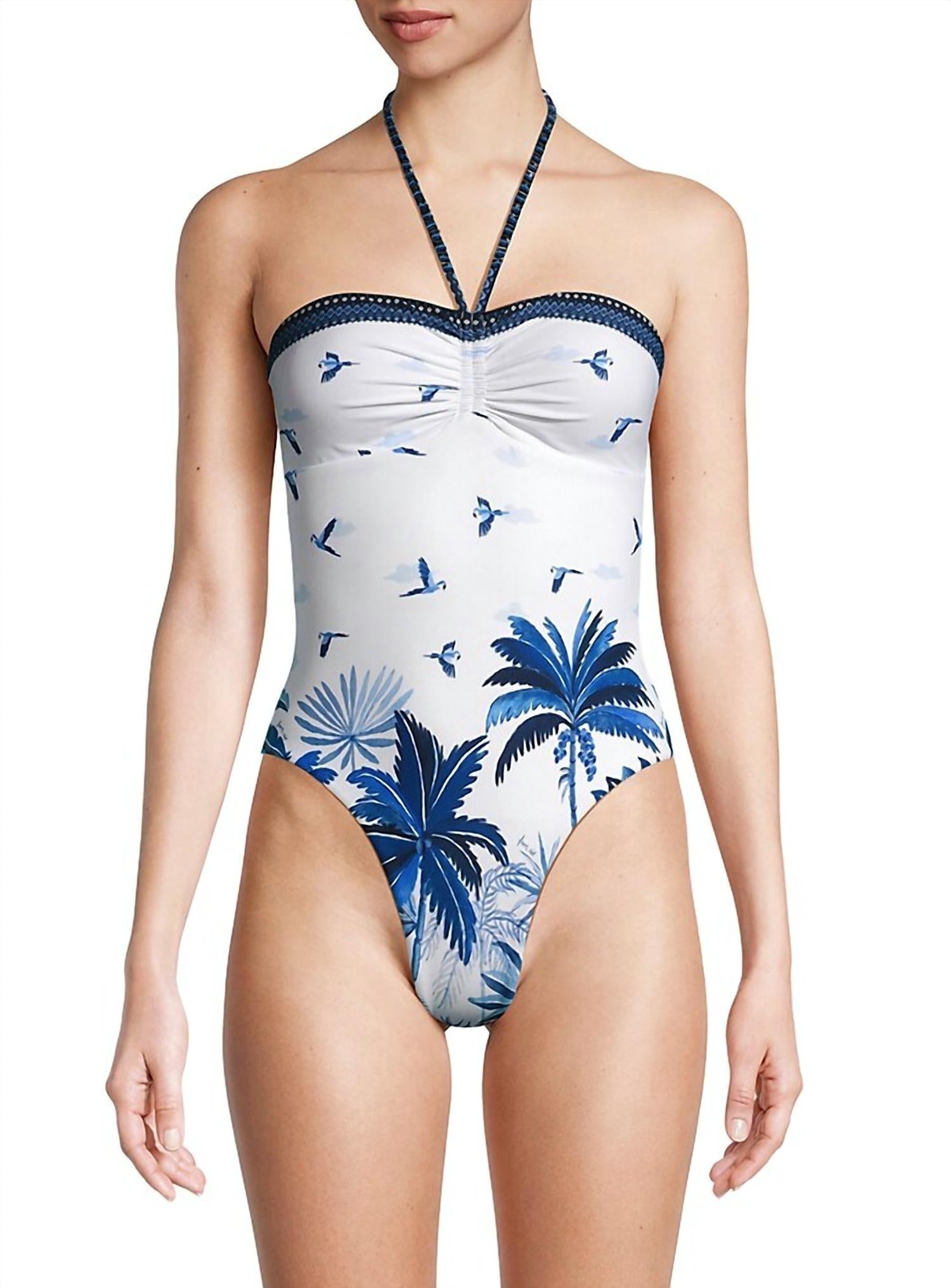 Farm Rio - Women's Dream Sky Halter One-piece Swimsuit