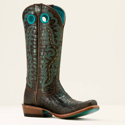 Ariat - Women's Futurity Boon Leather Croc Print Western Boot